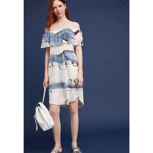 Anthropologie Brushstrokes Go Silk Dress